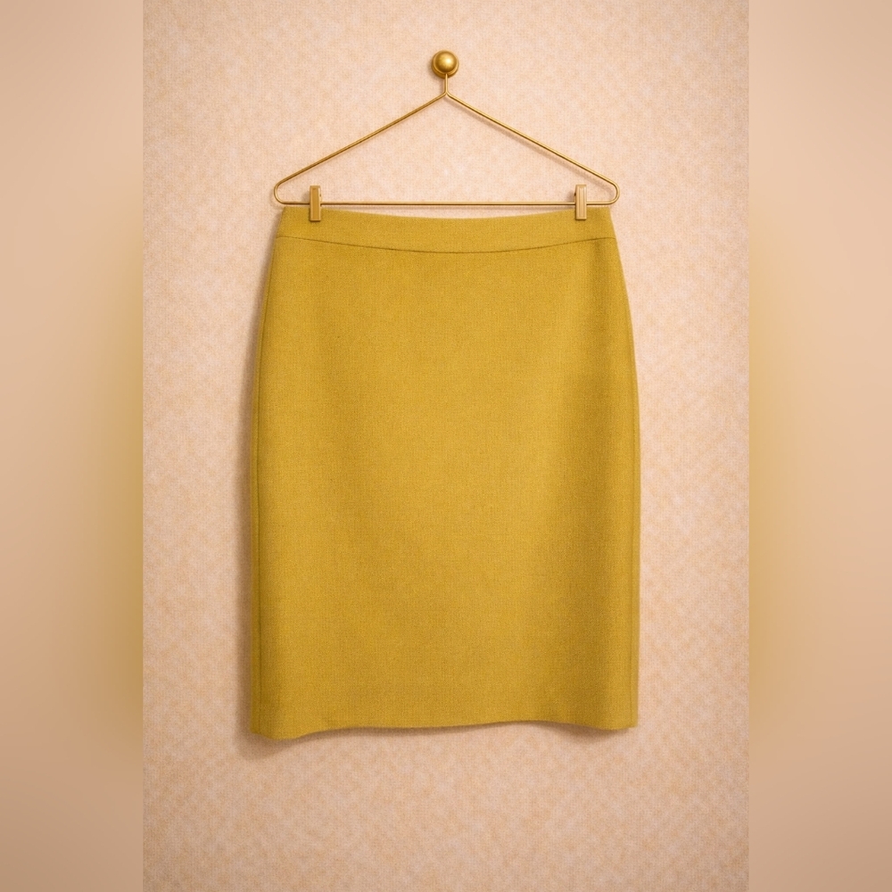 J. Crew Mustard Pencil Skirt
